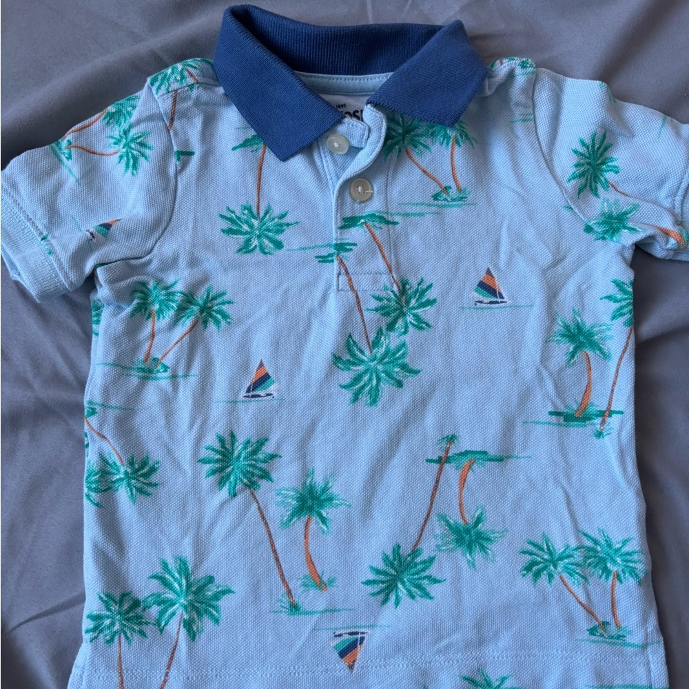 OshKosh B'gosh Blue Tropical Kids Polo